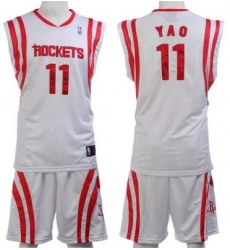 Houston Rockets 11 YAO White Jerseys&Shorts Houston Rockets 11 YAO White Jerseys&Shorts