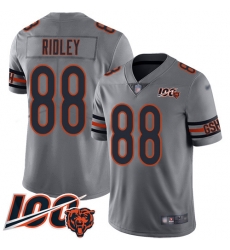Men Chicago Bears 88 Riley Ridley Limited Silver Inverted Legend 100th Season Football Jersey Men Chicago Bears 88 Riley Ridley Limited Silver Inverted Legend 100th Season Football Jersey