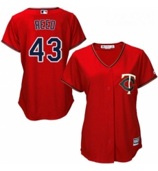 Womens Majestic Minnesota Twins 43 Addison Reed Authentic Scarlet Alternate Cool Base MLB Jersey Womens Majestic Minnesota Twins 43 Addison Reed Authentic Scarlet Alternate Cool Base MLB Jersey