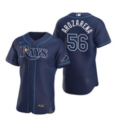 Men Tampa Bay Rays 56 Randy Arozarena Navy Flex Base Stitched Jersey Men Tampa Bay Rays 56 Randy Arozarena Navy Flex Base Stitched Jersey