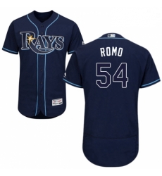 Mens Majestic Tampa Bay Rays 54 Sergio Romo Navy Blue Flexbase Authentic Collection MLB Jersey Mens Majestic Tampa Bay Rays 54 Sergio Romo Navy Blue Flexbase Authentic Collection MLB Jersey