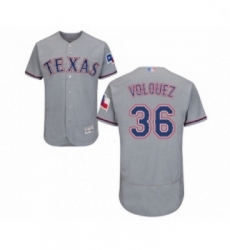 Mens Texas Rangers 36 Edinson Volquez Grey Road Flex Base Authentic Collection Baseball Jersey Mens Texas Rangers 36 Edinson Volquez Grey Road Flex Base Authentic Collection Baseball Jersey