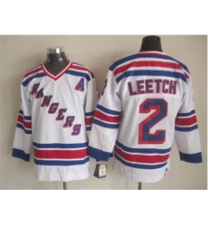 NHL New York Rangers #2 leetch white jerseys(New vintage retro) NHL New York Rangers #2 leetch white jerseys(New vintage retro)