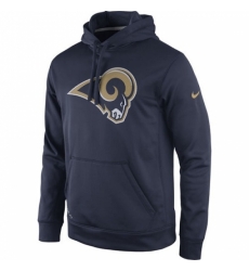NFL Los Angeles Rams Nike Practice Performance Pullover Hoodie Navy NFL Los Angeles Rams Nike Practice Performance Pullover Hoodie Navy